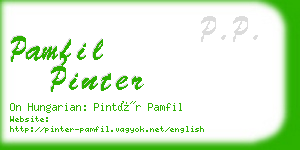 pamfil pinter business card